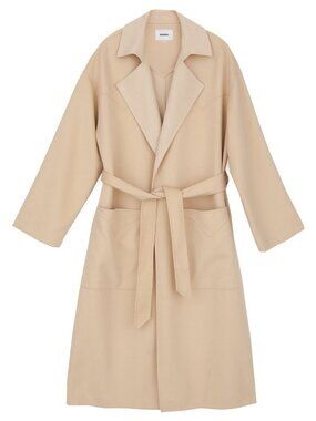Nanushka Alamo Robe Coat creme sz XS